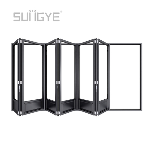 ZD80 Bespoke Modern Low-E Aluminum Patio Folding Doors
