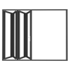 ZD68 Designer Textured Brushed-Aluminum Folding Doors