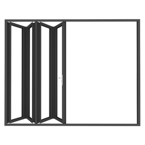 ZD68 Designer Textured Brushed-Aluminum Folding Doors