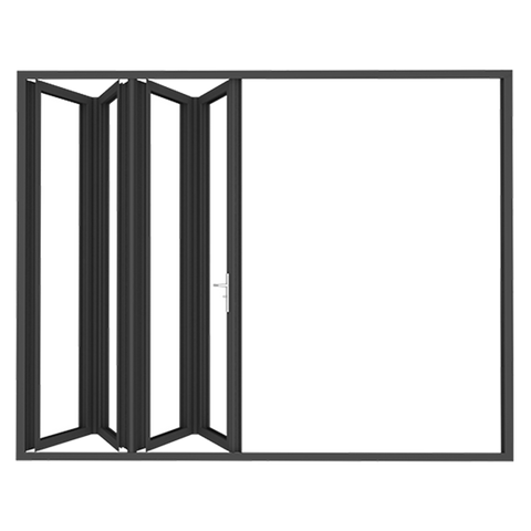 ZD68 Designer Textured Brushed-Aluminum Folding Doors