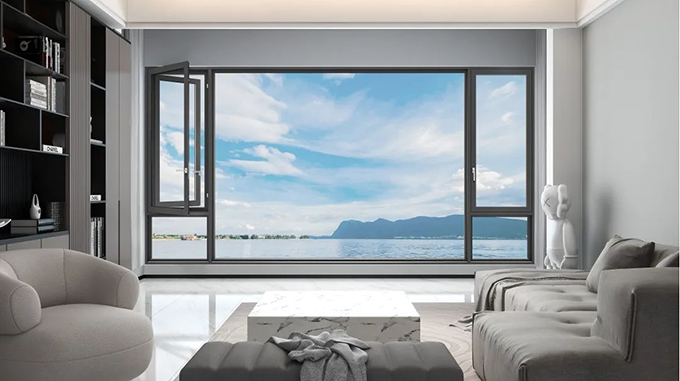 K5N Weatherproof Double-Glazed Thermal Break Casement Windows for Home