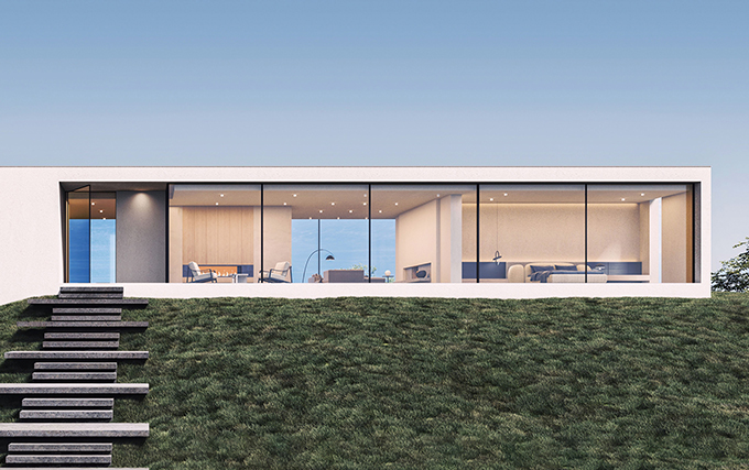 PRO39XL High-Performance Low-E Frosted Aluminum Sliding Doors
