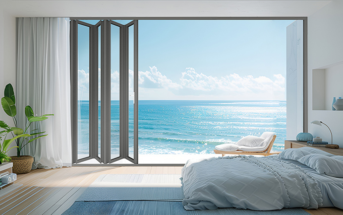 ZD73 Recyclable Heat-Reflective Aluminum Patio Bifold Doors
