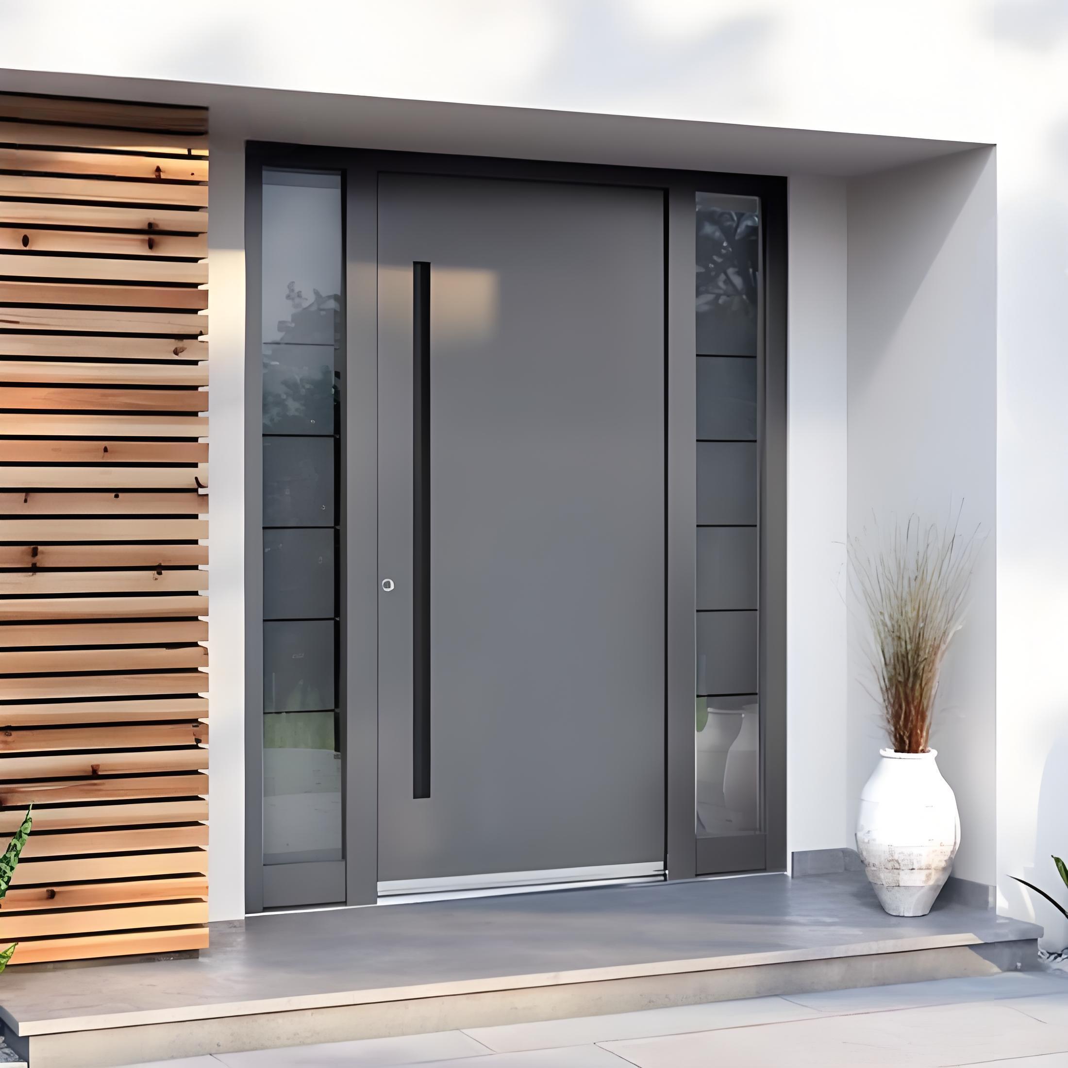 High-end cast aluminum entrance doors for villas